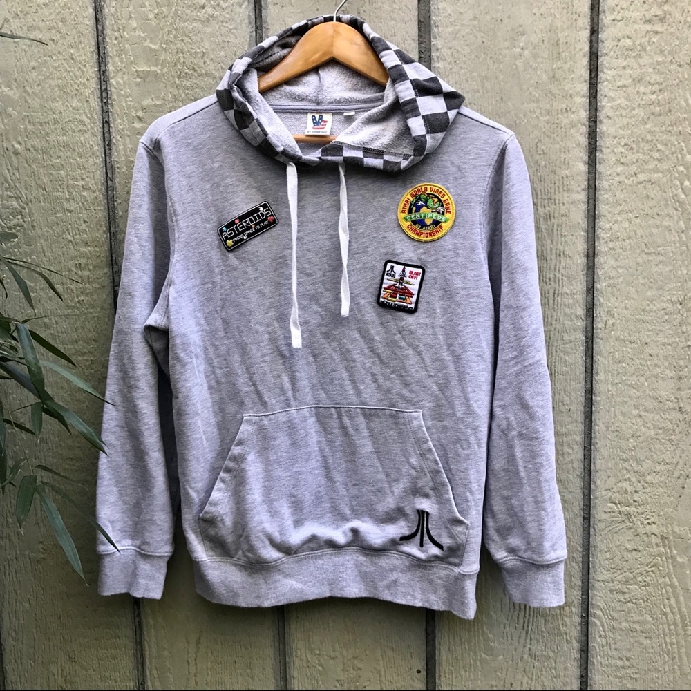Junk Food Atari gamer hoodie sweatshirt patches